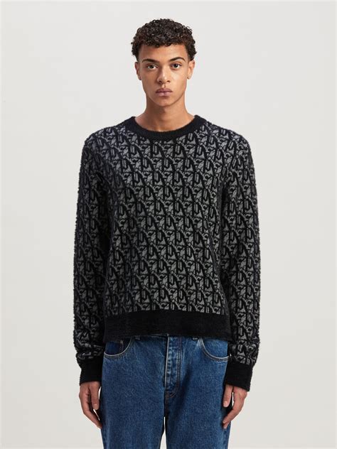 monogram jacquard sweater